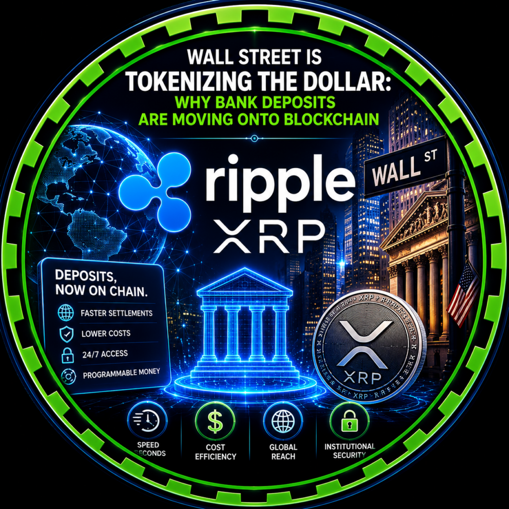 Illustration of Ripple expanding into Wall Street payments, credit and tokenized assets infrastructure
