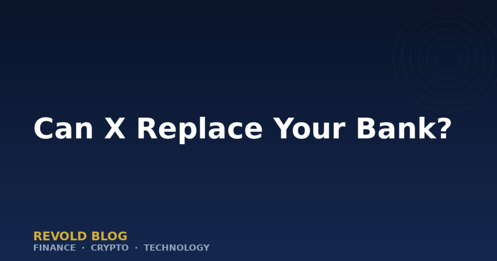 Illustration asking whether X Money can replace a traditional bank account